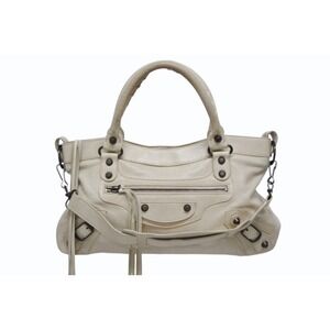 Balenciaga Bag Handbag Shoulder The White First Leather